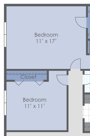 Two bedroom floorplan layout
